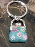 Beautiful Jeweled Keychain - Jeweled Handbag