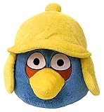 Blue Bird (Yellow Hat): ~6 Angry Birds Winter Hat Mini-Plush Series (No Sound)