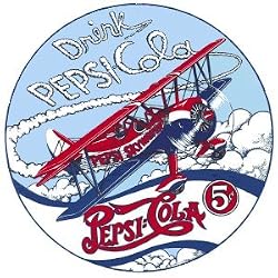 Pepsi-Cola Stearman Airplane Porcelain Magnet