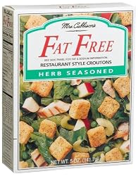 Mrs. Cubbison's Fat Free Restaurant Style Croutons, Herb Seasoned, 5-Ounce Boxes (Pack of 12)