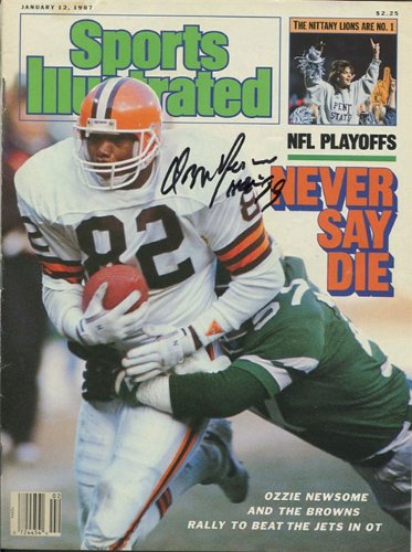 Ozzie Newsome Autographed/Signed January 12 1987 Sports Illustrated