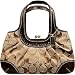 Coach Signature Ergo Pleated Frame Satchel Bag 12232 Chocolate Brown