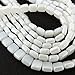 Czechmate 6mm Square Glass Czech 2-Hole Tile Beads - White Pearl (25)