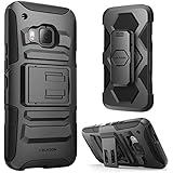 HTC One M9 Case ,i-Blason Prime [Kickstand] HTC One Hima H9 2015 Release [Heavy Duty] [Dual Layer] Combo Holster Cover case with [Locking Belt Swivel Clip] (Black)
