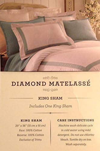 Southern Living Diamond Matlesse' King Sham - Turquoise