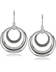 Argento Vivo "Lunar" Sterling Silver Round Oxi Beaded Earrings
