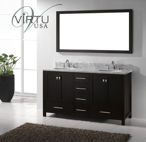 White Vanity With Black Marble Top