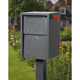 dVault Mailboxes Delivery Vault Junior Kit Box and Center Mount Surface Post... by DVault