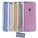 iPhone 6 / 6s Case, Wisdompro 5 Pack Glitter Jelly Color Soft TPU GEL Protective Case Covers (Pink, Grey, Golden, Blue, Clear) for Apple 4.7