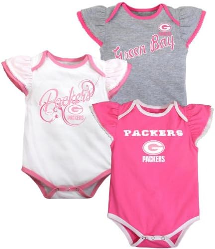 Newborn Green Bay Packers 3 Piece Creeper Set (0/3M - 6/9m) 0-3 Months