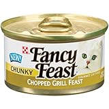 Fancy Feast Gourmet Cat Food, Chunky Chopped Grill Feast, 3-Ounce Cans
