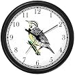 Western Meadowlark Bird Animal Wall Clock by WatchBuddy Timepieces (Hunter Green Frame)