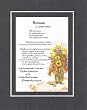 Touching and Heartfelt Poem for Loving Partners - Because I Love You Poem on 11 x 14 inches Double Beveled Matting