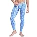 ZIHAN Men's Printing Slim Fit Leggings Tight Pants Large Sky Blue