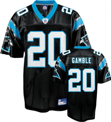 Chris Gamble Youth Jersey: Reebok Black Replica #20 Carolina Panthers Jersey