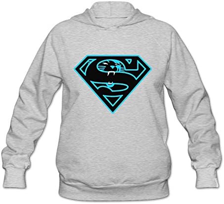 Boro Lin Women's Carolina Panthers Superman Sweatshirt Size XXL Ash