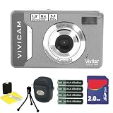 Vivitar Vivicam 5.1MP Silver Digital Camera Accessory Bundle With 2 Gig SD Card