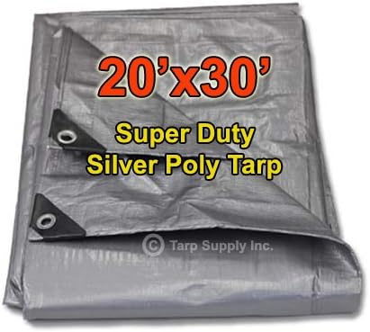 20'X30' Super Heavy Duty Silver Poly Tarp