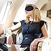 Sleep Mask with Carry Pouch & Earplugs - Contoured Eye Mask for Travel, Migraines & Meditation