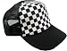 Black and White Checkered Trucker Cap
