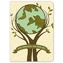 Tree-Free Greetings Peace Grows Love 160-Page Recycled Paper and Sugarcane Journal, 5.5 x 7.5 Inches, Green, Brown and Off-White (21040)