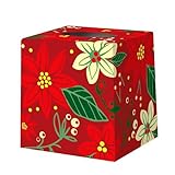 Pretty Poinsettia Tissue Box Cover