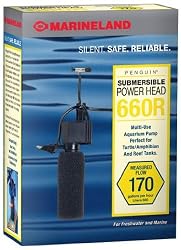 Marineland PH0660R Penguin Power Head 660R, Reverse Flow with Sponge Prefilter, 170GPH