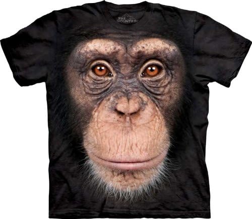 The Mountain 100% Cotton Chimp Face Youth T-Shirt, Large
