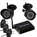 VideoSecu 2 Wireless Security Cameras CCTV Home Surveillance Kit Night Vision with 2 Audio Video Day Night Security Cameras One 2.4GHz Receiver 3PS