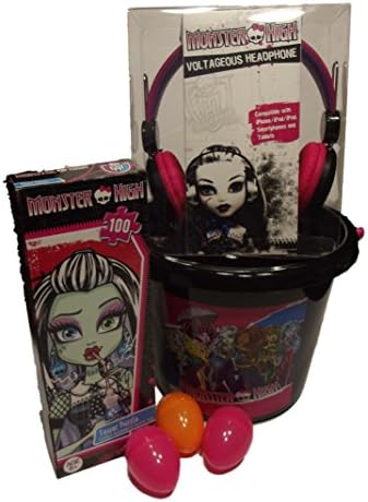 Monster High Voltageous Headphone Easter Basket With 100 Piece Puzzle And Plastic Eggs