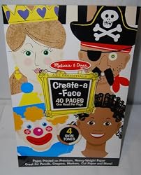 Create-a-Face 40 Pages 4 Skin Tones Activity Book