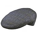Borsalino Ivy Style Dark Grey Wool Cap w/ Rust & Blue Overlay