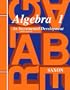 Algebra 1: An Incremental Development Solutions Manual