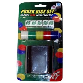 Poker Dice Set with 50 chips