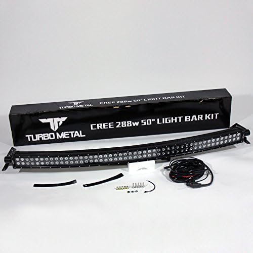 Trucks Roof Top Mounting Brackets and 50" 288W Curved Led Light Bar Set for 04-14 Ford F150 - Life time warranty