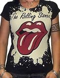 Mosquitohead 'ROLLING STONES TONGUE LOGO' BLEACH PRINT T-SHIRT