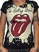 Mosquitohead 'ROLLING STONES TONGUE LOGO' BLEACH PRINT T-SHIRT