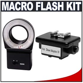 Digital SLR Macro Lighting Kit: Ring Light Flash + Hot Shoe Adapter for Sony Alpha A100,... by Cobra