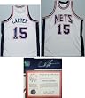 Vince Carter Signed Nets White Custom Jersey - New Jersey Nets NBA Basketball Sports Memorabilia