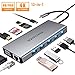 USB C Hub,BQYPOWER 13 in 1 Type C Docking Station with Gigabit Ethernet Port, 87W PD Charging Port,4K HDMI,VGA, SD/TF Card Reader,5 USB Ports,Mic/Audio Port,Compatible for Mac Pro and Other Type