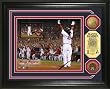Manny Ramirez Walk Off HR Photo Mint with 24KT Gold and Infield Dirt Coin - Boston Red Sox Plaque