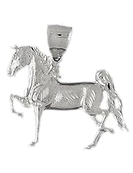 Clevereves 14K White Gold Pendant Horse 8.8 - Gram(s)