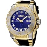 Invicta Men's 6650 Reserve Collection GMT Blue Dial Black Rubber Watch