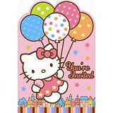Amscan Hello Kitty Balloon Dreams Die-Cut Invitations, 8-Count