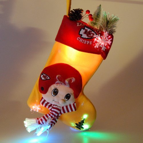 Kansas City Chiefs Mascot Fiber Optic Stocking