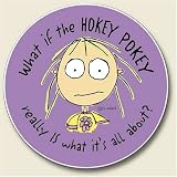 Humorous Cartoon Auto Coaster, Single Coaster for Your Car cup holder What if the Hokey Pokey really IS what it's all about