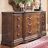 American Drew Bob Mackie 9 Drawer Triple Dresser in Mahogany