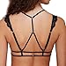 FUNOC® Women's Sexy Cross Strappy Bralette Deep V Floral Lace Bra