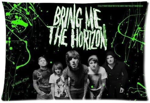 Butuku British Band Sheffield Yorkshire Bring Me The Horizon Green Pot Point Black Custom Pillowcase Pillow Case Covers 20X30(One Side)