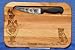 Norwegian Elkhound Laser Engraved Dog Cheese Board with Knife